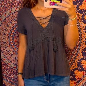 American Eagle crisscross shirt